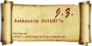 Jutkovics Zoltán névjegykártya